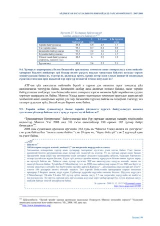 АРДЧИЛСАН ЗАСАГЛАЛЫН ТӨЛӨВ БАЙДАЛД ГАРСАН ӨӨРЧЛӨЛТ. 2007-2008




                                    Хүснэгт 27. Та дараах байгууллагад
                                      хандив, авлига өгч байсан уу?135
                                                  Өгч           1        2-3 удаа   4 ба түүнээс
                                               байгаагүй      удаа                      дээш
                Төрийн байгууллагад               88.8         6.9         2.5           1.7
                Улс төрийн намд                   98.1         0.7         0.4           0.9
                Бизнесийн байгууллагад            94.1         3.2         1.6           1.2
                Хуулийн байгууллагад              91.5         3.7         3.1           1.7
                Үйчилгээний байгууллагад          88.5          6          3.5           1.9
                (сургууль, эмнэлэг г.м.)
                Зуучлагчид                        89.9         5.6         2.3           2.1

9.4. Хүчирхэг корпорациуд болон бизнесийн арилжааны томоохон ашиг сонирхолууд олон нийтийг
хамарсан бодлого шийдвэрт зүй бусаар нөлөө үзүүлэх явдлыг хяналтдаа байлгах асуудал хэрхэн
зохицуулагдаж байна вэ, тэдгээр нь авлигалд өртөх, үүний дотор олон улсын шинжтэй авлигалын
сүлжээнд татагдан орох явдалтай хэр зэрэг үр өгөөжтэй тэмцэл явуулдаг вэ?

    АТГ-ын үйл ажиллагаа нийгмийн бүхий л хүрээн дэх авлигын эсрэг тэмцэхэд үйл
ажиллагаагаа чиглүүлж байна. Бизнесийн салбар дахь авлигын нөхцөл байдал, засаг төрийн
байгууллагын шийдвэрт том бизнесийн ашиг сонирхол хэрхэн нөлөөлж буйг нарийвчлан судлах
хэрэгцээ шаардлага их байна. Монгол Улсад ашигт малтмалын томоохон ордуудыг ашиглахтай
холбоотой ашиг сонирхлын зөрчил улс төр, бизнесийн хүрээнд байгаа нь тодорхой. Гагцхүү энэ
талаарх судалсан зүйл, баттай мэдээ баримт хомс байна.

9.5. Төрийн албан тушаалтнууд болон төрийн үйлчилгээ хүргэгч байгууллагууд авлигад
хутгалдаагүй цэвэр байгаа гэдэгт хүмүүс хэр итгэлтэй байдаг вэ?

    “Транспарэнси Интернэшнл” байгууллагаас жил бүр гаргадаг авлигын талаарх төсөөллийн
индексээр Монгол Улс 2008 онд 3.0 гэсэн оноотойгоор 180 орноос 102 дугаар байрт
бичигджээ136.
    2008 оны судалгаанд оролцсон иргэдийн 78,6 хувь нь “Монгол Улсад авлига их дэлгэрсэн”
гэж үзэж байгаа бол “авлига хааяа байдаг” гэж 19 хувь нь, “бараг байхгүй” гэж 2 хүрэхгүй хувь
нь үздэг байна.

      Шигтгээ 5
      100 долларын хахууль өгөхийг завдаад 3,7 сая төгрөгийн торгуулийн ял авчээ
      Автомашин олширохын хэрээр азын дугаараар гангарахыг хүсэгчид улам ихсэж байна. Гэвч ганган
      машинтай болгон автомашиндаа азын дугаар авч чадахгүй нь мэдээж. Уг нь зургаан сарын өмнө Замын
      Цагдаагийн газар (ЗЦГ)-аас автомашины азын дугаарыг дуудлага худалдаанд оруулж, худалдан борлуулах
      талаар тусгайлсан журам батлаж, Хууль зүй дотоод хэргийн яаманд хүргүүлсэн боловч өнөөг хүртэл хариу
      нь ирээгүй байгаа аж. Тиймээс азын дугаар хүсэгчид ЗЦГ-ын ажилтнуудад хахууль өгөхийг завдах нь
      цөөнгүй болсон байна. Тухайлбал С.Мөнхбаатар гэгч нь 2008 оны наймдугаар сарын 21-нд ЗЦГ-ын Бүртгэл
      техник хяналтын хэлтсийн Too бүртгэлийн тасгийн дарга Б.Жаргалд “…автомашины азын дугаар авч өгөөч”
      хэмээн 100 долларын авлига өгөхийг завджээ. Энэ хэргийг Нийслэлийн прокурорын газрын хяналтын
      прокурор Л.Бадралт хянаж, шүүх хурал Сүхбаатар дүүргийн шүүхийн танхимд боллоо. Шүүхээс шүүгдэгч
      С.Мөнхбаатарт ЭХ-ийн ТА-ийн 269 дүгээр зүйлд заасны дагуу 3.7 сая төгрөгийн торгуулийн ял шийтгэл
      ногдуулсан юм. Эл хэргээс сургамж авч, иргэд аливаа асуудлыг өөрт хялбар аргаар бус, хууль журмын дагуу
      шийдэж байхыг онцгой анхааруулж байна.
                                                                     Эх сурвалж: 2008.11.12, 10:55 • Өглөөний сонин
                                                                                        http://news.gogo.mn/r/45380




135
    Ц.Цэцэнбилэг. “Хүний эрхийг хангаж ардчилсан засаглалыг бэхжүүлэх Мянган хөгжлийн зорилго” Үндэсний
зөвлөлдөх уулзалтын илтгэлийн эмхтгэл. УБ., 2008. 103 дахь тал.
136
    http://www.transparency.org/




                                                                                                          Хуудас | 59
 