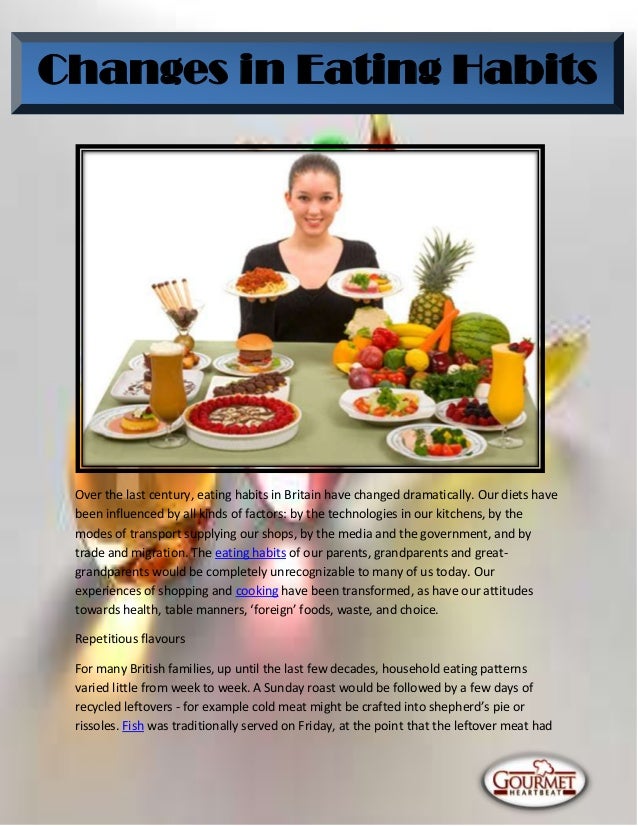 Changes in eating habits