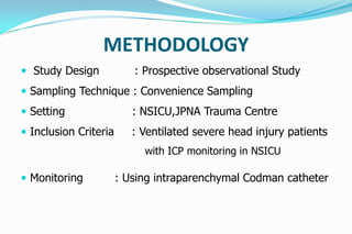 Changes in icp following response checking in icu