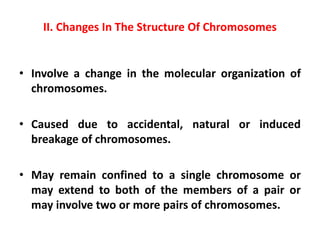 Changes In Number And Structure Of Chromosomes SMG | PPTX