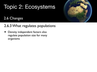 Regulating populations