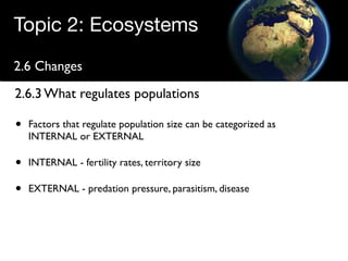 Regulating populations