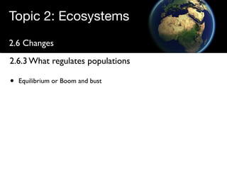 Regulating populations