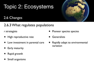 Regulating populations