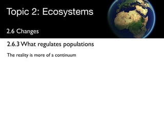 Regulating populations