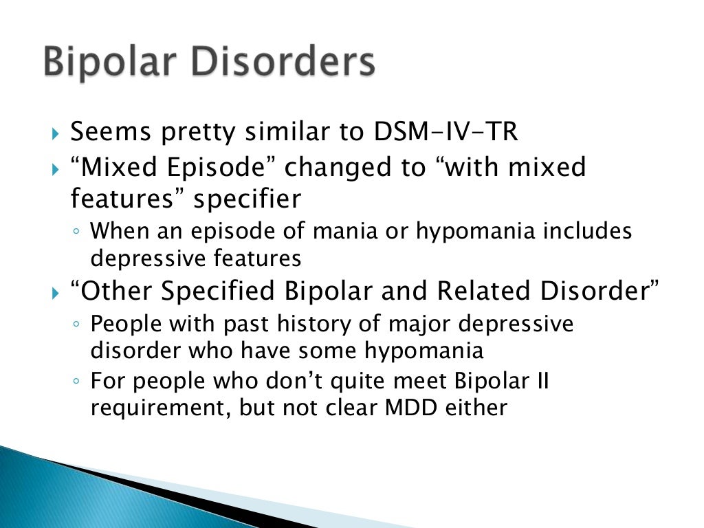 Changes in the dsm 5 mood disorders