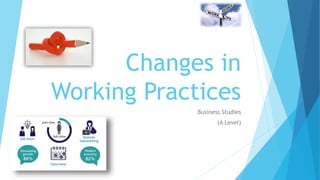 Changes in
Working Practices
Business Studies
(A Level)
 