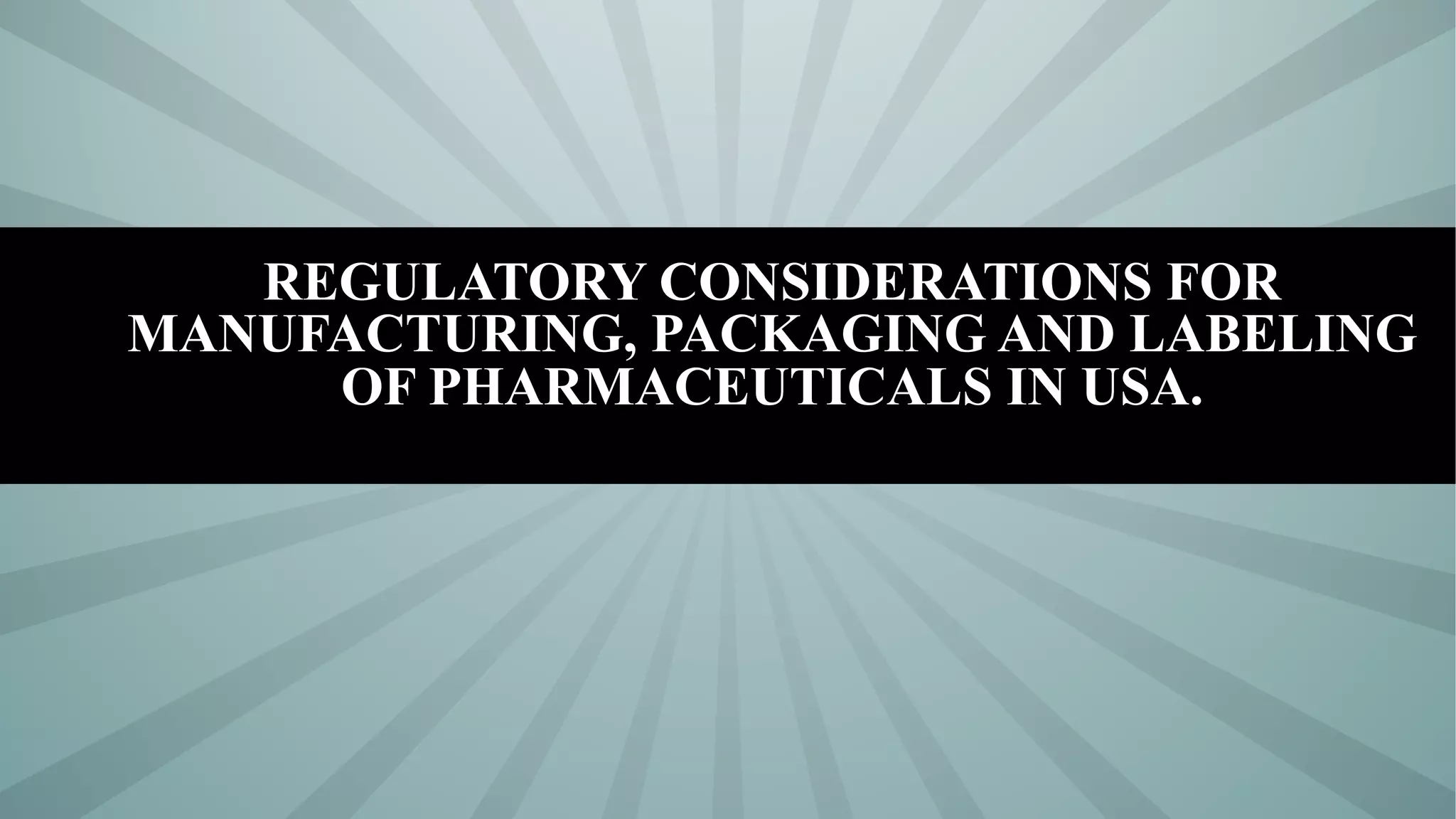 Changes to an approved NDA and ANDA Regulatory considerations for ...