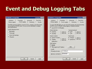 Event and Debug Logging Tabs  