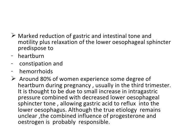 Changes to maternal