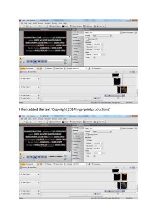 I then added the text ‘Copyright 2014fingerprintproductions’
 