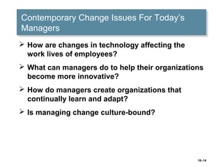 Issue Is A Change ORGANISATIONAL CHANGE & STRESS MANAGEMENT | PPT
