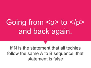 No error
codes
A pathway to being a coder was
clear
What the 01100110 (f) happened
then?
Grade 4, happened.
 