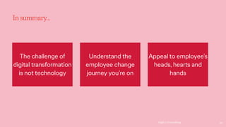 Ogilvy Consulting 20
In summary…
The challenge of
digital transformation
is not technology
Understand the
employee change
...