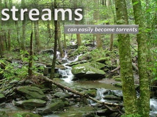 Copyright © by ian fenwick. All rights reserved
digiAindra
Stream Debris by CM195902 Stream Debris https://secure.flickr.com/photos/79666107@N00/234084520/
can easily become torrents
 