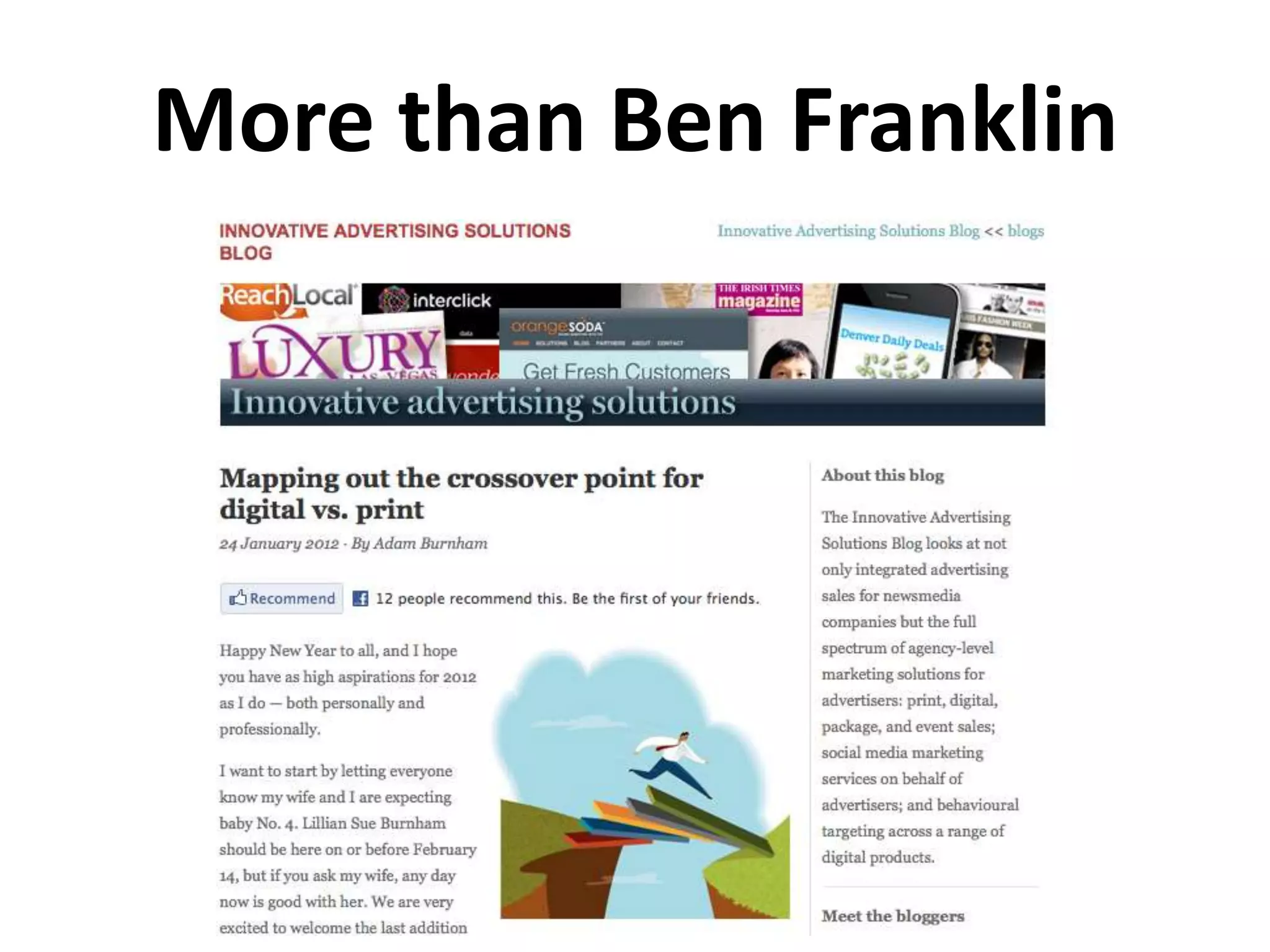 More than Ben Franklin
 