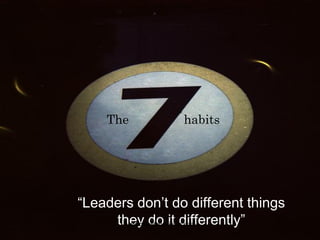 The

habits

“Leaders don’t do different things
they do it differently”
www.milestonevision.com
www.ziaahmed.org

 