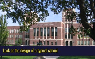 Look at the design of a typical school

 
