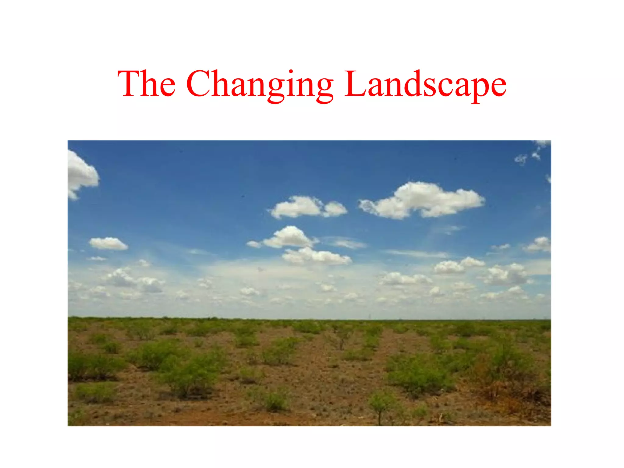 Changing Landscape Visuals Changing Landscape | PPT