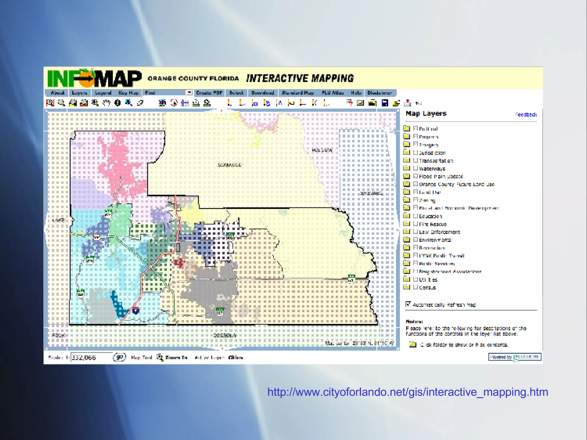http://www.cityoforlando.net/gis/interactive_mapping.htm   