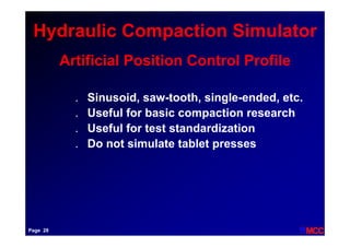 Tableting Simulation Tableting & Scale up | PDF