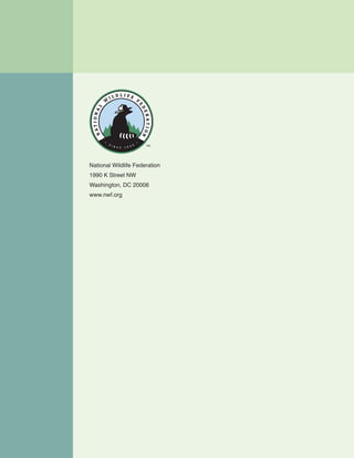 40 Changing Tides: HOW SEA-Level Rise Harms Wildlife and recreation Economies Along the U.S. Eastern Seaboard
National Wildlife Federation
1990 K Street NW
Washington, DC 20006
www.nwf.org
 