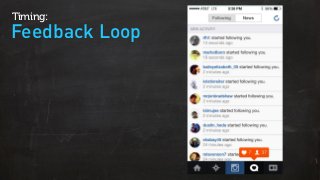 Feedback Loop
Timing:
 