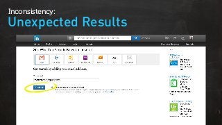 Unexpected Results
Inconsistency:
 