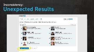 Unexpected Results
Inconsistency:
 