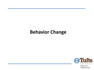 Behavior Change
 