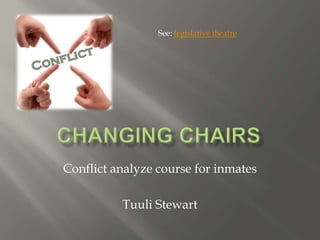 Conflict analyze course for inmates
Tuuli Stewart
See: legislative theatre
 