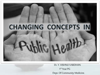 Dr. Y. VISHNU VARDHAN 
1st Year PG 
Dept. Of Community Medicine. 
 