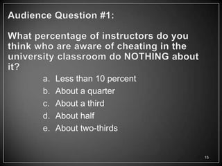 a.   Less than 10 percent
b.   About a quarter
c.   About a third
d.   About half
e.   About two-thirds


                            15
 