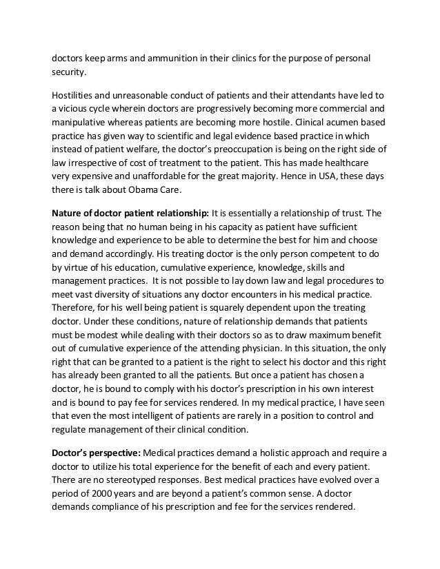 Changing doctor patient relationship