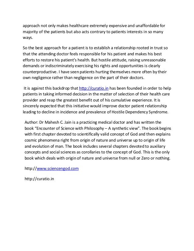 Changing doctor patient relationship