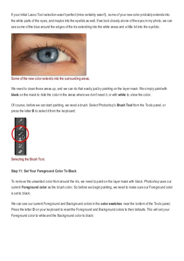changing eye colour in photoshop colors that start with the letter d