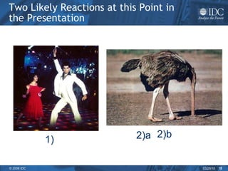 Two Likely Reactions at this Point in the Presentation 1) 2)a 2)b 