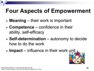 Four Aspects of EmpowermentMeaning – their work is important