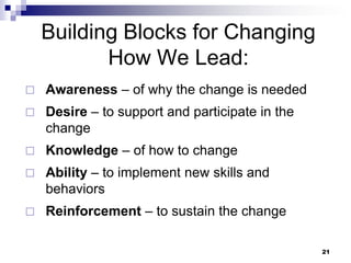 Serve as a role model