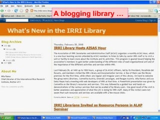 A blogging library … 