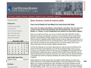 Blogs as Library News Vehicles 