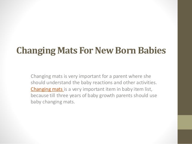 Changing Mats For Babies