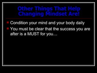 Changing Mindset To Grow Tall | PPT