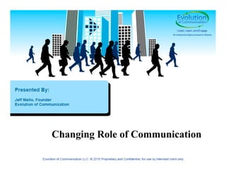 Changing Role of Communication
 