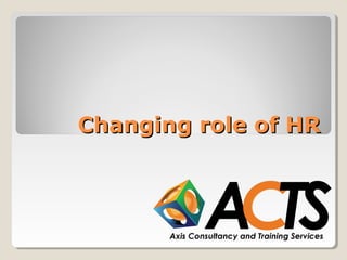Changing role of HR
 