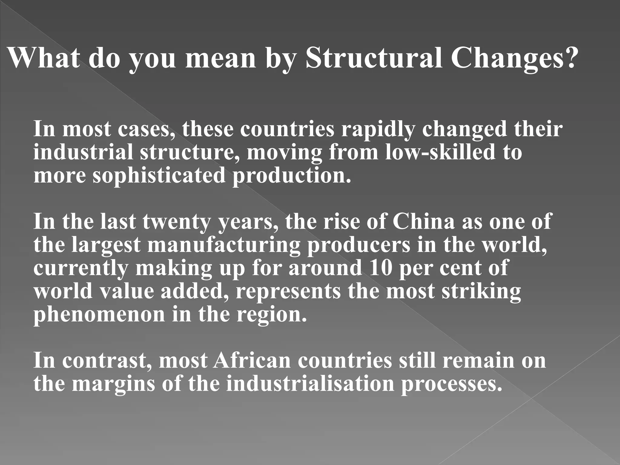 Changing Structure of Indian Economy:The missing link in Economic ...