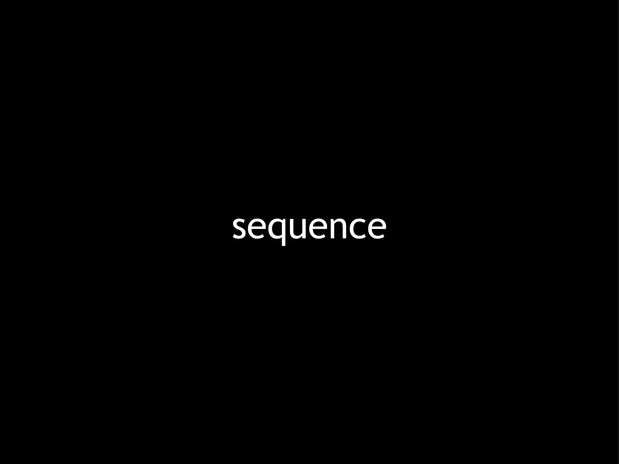 sequence 
