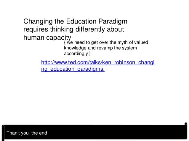 changing education paradigms essay