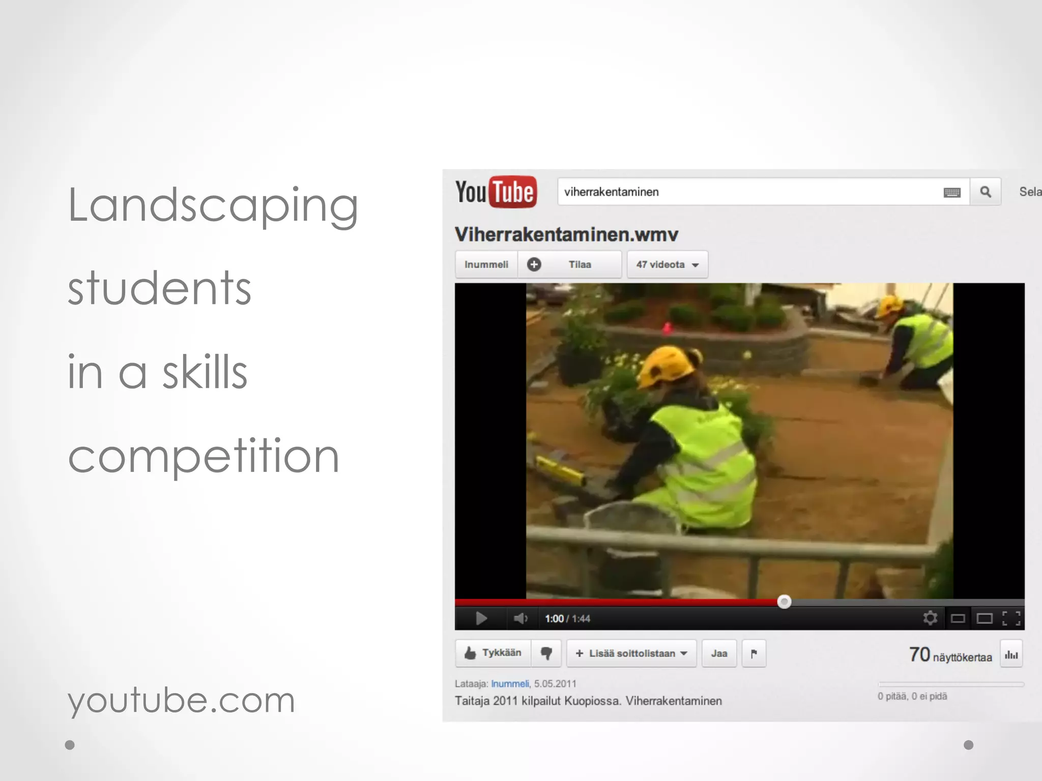 Simulation of the real building&yard
Collaboration of pros and on-the-job learners
 