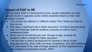 Eap Study Changing trends in higher education | PPTX
